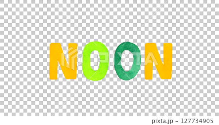 noonのカラフルな手書き文字 127734905