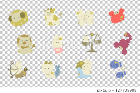 Cute constellation icons 127735909