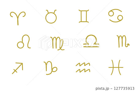 シンプルな金色の星座のアイコン 127735913