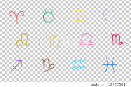 Symbolic color constellation icon Symbolic color constellation icon 127735914