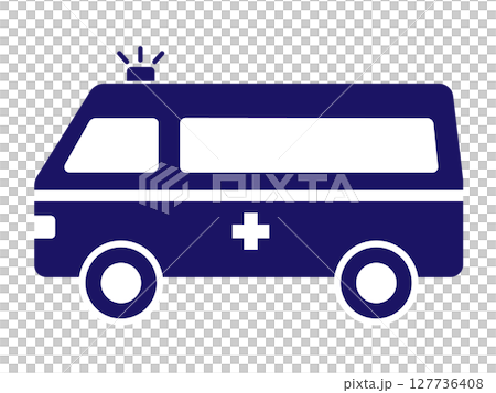 救急車のシルエット(アイコン) 救急車のシルエット(アイコン) 127736408