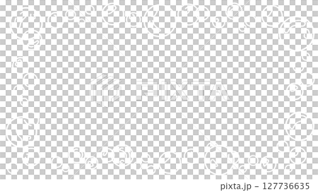 しゃぼん玉の手描き風白黒フレーム 白線画 しゃぼん玉の手描き風白黒フレーム 白線画 127736635