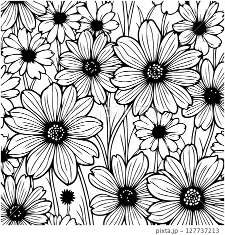 Botanical vector illustration featuring stylized leaves in a monochrome aesthetic 127737213