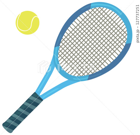 テニスボールとラケットのイラスト ベクター素材 テニスボールとラケットのイラスト ベクター素材 127737251