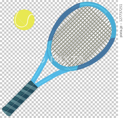 テニスボールとラケットのイラスト ベクター素材 テニスボールとラケットのイラスト ベクター素材 127737251