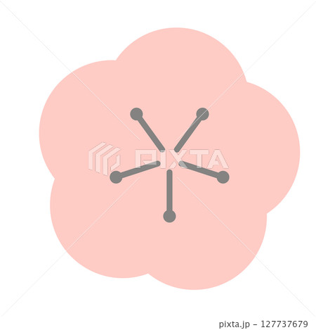 シンプルな梅の花のアイコン 127737679