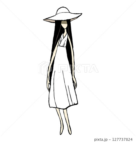 八尺様のイラスト 127737824