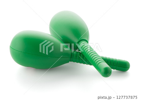 Pair of green maracas Pair of green maracas 127737875