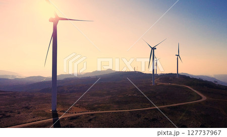 Flight above moutains scenery Flight above moutains scenery 127737967