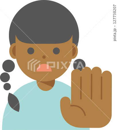 拒否する、止める女性のイラスト 127738207