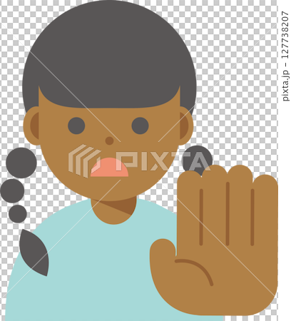 一個女人拒絕和停止的插圖 一個女人拒絕和停止的插圖 127738207