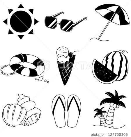 シンプル夏セット（黒） 127738306