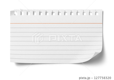 ちぎり取られた、一片のメモ用紙。 127738320