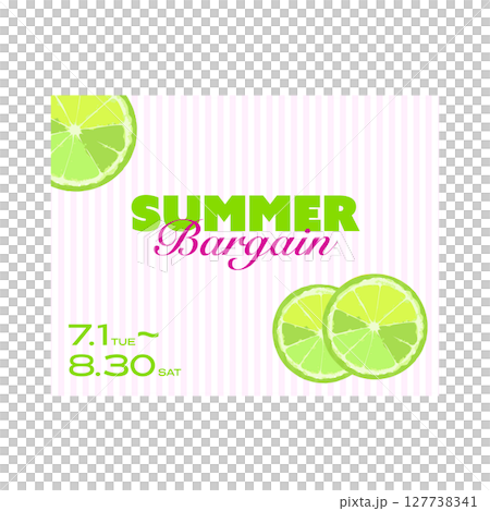 Refreshing lime scented summer sale announcement poster horizontal 127738341