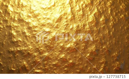 Abstract gold foil design with a lustrous surface, offering a rich and vibrant backdrop that captures light beautifully 127738715