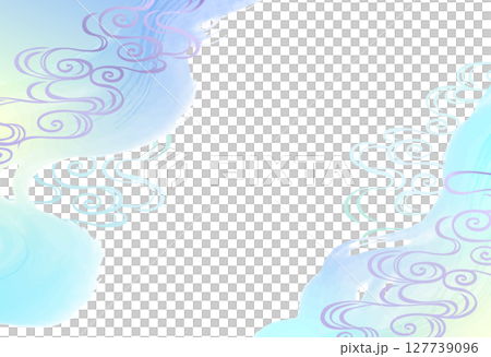 観世水、和柄の渦巻き模様の水流イメージのイラスト背景 観世水、和柄の渦巻き模様の水流イメージのイラスト背景 127739096