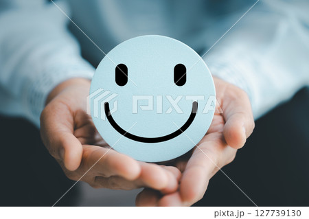 Concept good business includes handling both compliments complaints from customers ensuring employee satisfaction addressing any positive feedback to prevent mental strain customer dislike with smile Concept good business includes handling both compliments complaints from customers ensuring employee satisfaction addressing any positive feedback to prevent mental strain customer dislike with smile 127739130