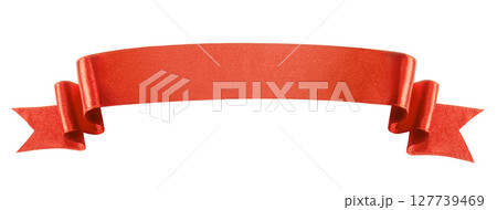 赤いリボンのバナー 127739469