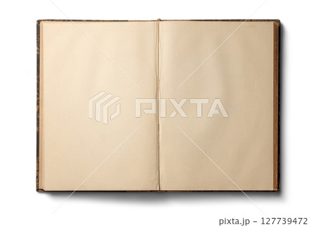 開かれた古書のテクスチャー 開かれた古書のテクスチャー 127739472