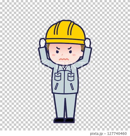 工事作業員/ななめ/男性 27 工事作業員/ななめ/男性 27 127740460