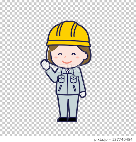 工事作業員／ななめ／女性 17 127740484
