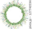 刺しゅう風野の花のリースのイラスト 127740594