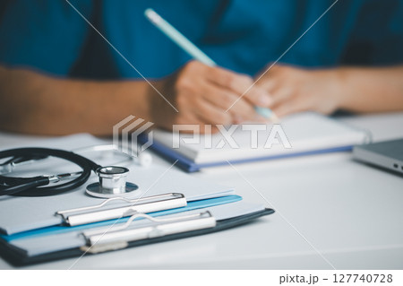 Concept business doctor education essential globalization, student learn and study in university and college to master knowledge needed travel global economy. book stethoscope for medical health care 127740728