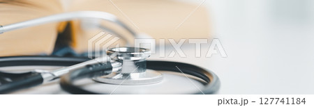 Concept business education essential idea globalization, student learn and study in university and colleges to master knowledge needed travel global economy. book stethoscope for medical health care Concept business education essential idea globalization, student learn and study in university and colleges to master knowledge needed travel global economy. book stethoscope for medical health care 127741184