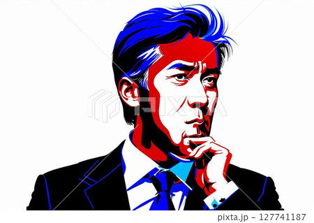 考え込むサラリーマン 127741187