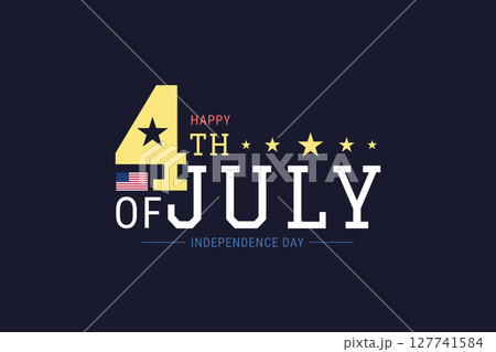 Bold Stars Typography 4th of July Poster 127741584