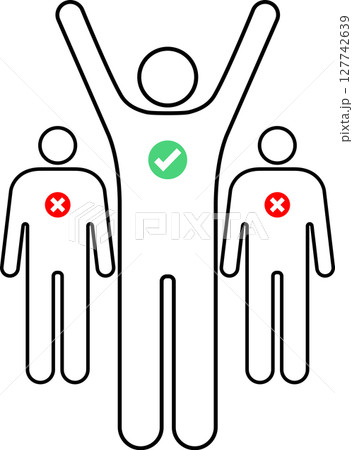 選挙の当選者と落選者 127742639