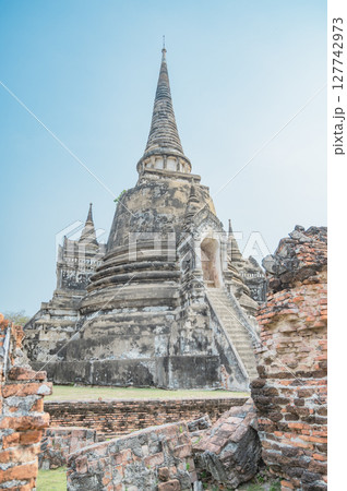 タイ　ワット・プラシーサンペット（アユタヤ） 127742973
