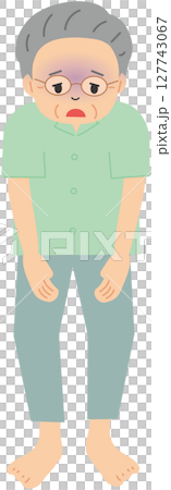 一位戴眼鏡的中年男子感覺不舒服 一位戴眼鏡的中年男子感覺不舒服 127743067