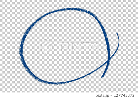Blue pencil highlight circle mark isolated on transparent background Blue pencil highlight circle mark isolated on transparent background 127743372