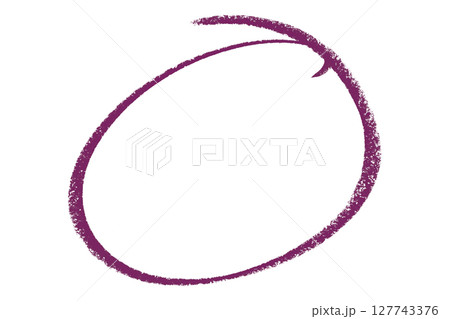 Purple pencil highlight circle mark isolated on transparent background 127743376