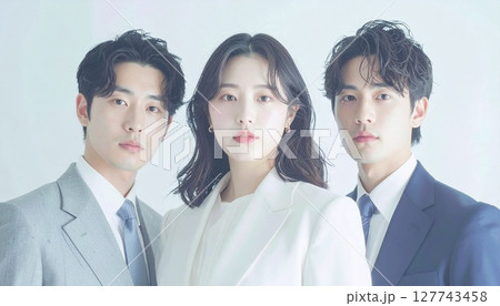 男女のビジネスパーソン3人組 127743458