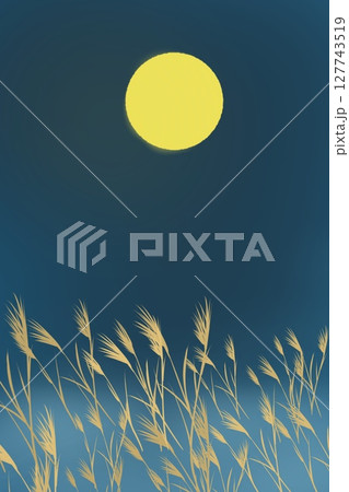 月とススキ 月とススキ 127743519