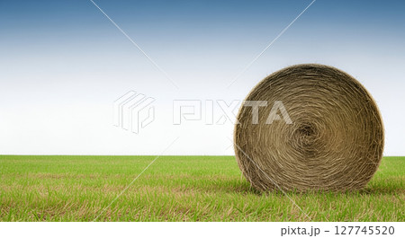 field with hay field with hay 127745520