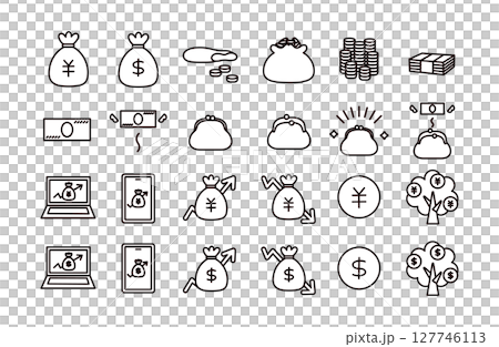 Money icon set 127746113