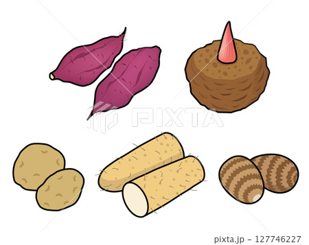 お芋のアイコンセット お芋のアイコンセット 127746227