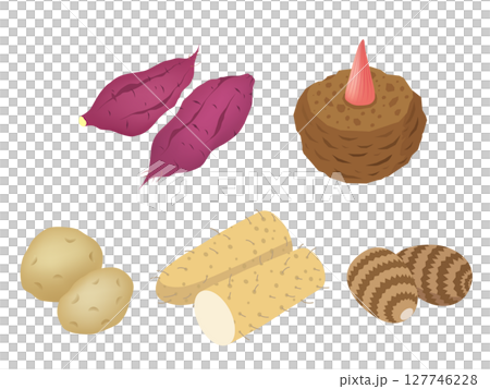 Sweet potato icon set 127746228