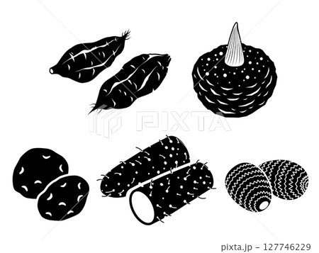 お芋のアイコンセット 127746229