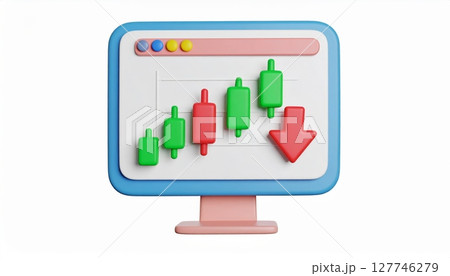 Flat vector icon set of business graphs displayed on computer monitor screens, symbolizing growth and network technology Flat vector icon set of business graphs displayed on computer monitor screens, symbolizing growth and network technology 127746279