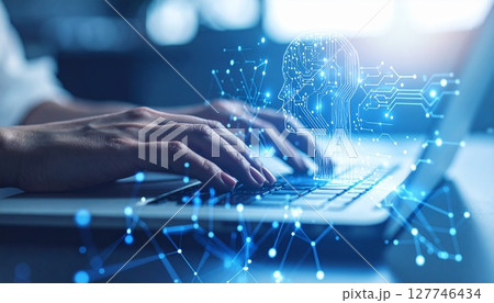 デジタルテクノロジー、IoT、AIテクノロジーをイメージ デジタルテクノロジー、IoT、AIテクノロジーをイメージ 127746434