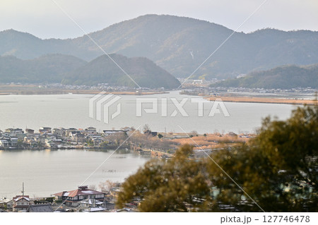 滋賀県 安土城跡からの眺め 滋賀県 安土城跡からの眺め 127746478