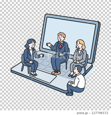 業務團隊線上開會 127746572