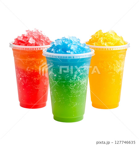 Colorful jelly and strawberry fruit drinks in glasses Colorful jelly and strawberry fruit drinks in glasses 127746635