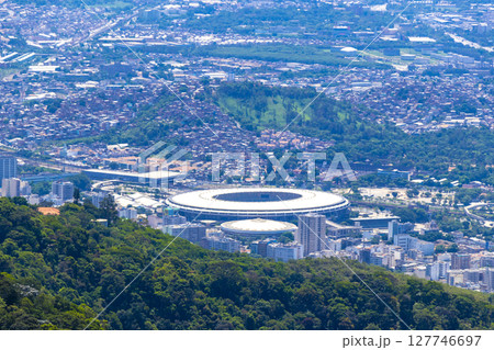 Rio de Janeiro Brazil Panorama View City and Maracana Stadium. 127746697