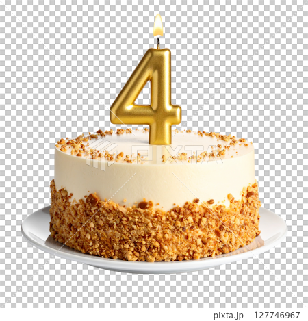 Birthday cake with number separated from background Birthday cake with number separated from background 127746967