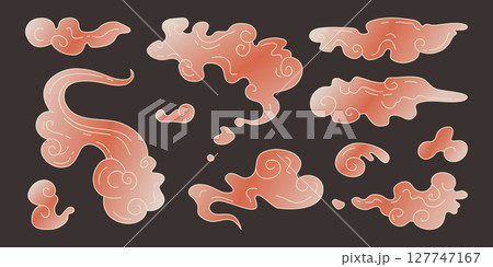 Japan cloud with traditional Asia swirl patterns 127747167